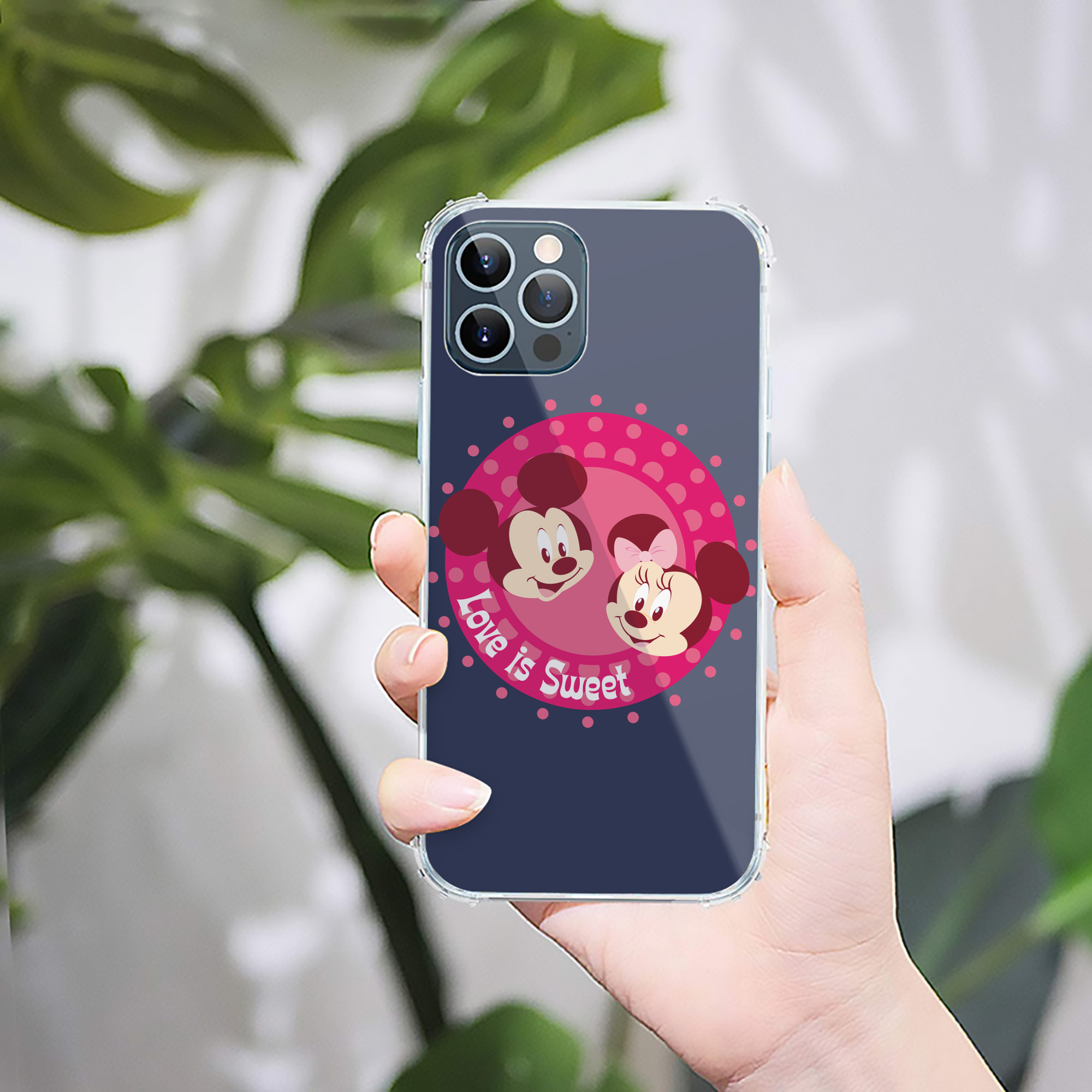 （画像用） ミッキーマウス Mickey Mouse 【iPhone 12シリーズ対応】透明スマホケース（クリアソフトケース）
